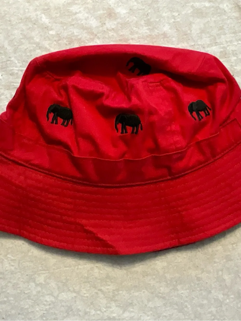 Orvis Red Bucket Hat with Printed Lining